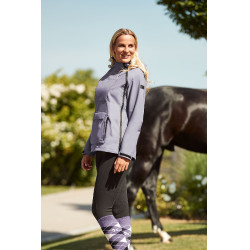 Veste d'équitation imperméable Horze Ayla avec fermetures éclair femme Raisin royal Violet