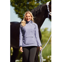 Veste d'équitation imperméable Horze Ayla avec fermetures éclair femme Raisin royal Violet
