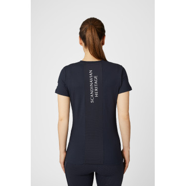 T-shirt de maternité fonctionnel Horze Lily Marine foncé Bleu