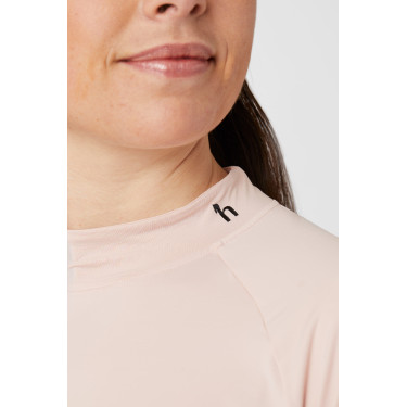 Horze Gabriela trainingsshirt voor dames met UV-bescherming Perzikroze Beige