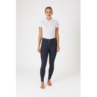 Rijbroek Horze Indira met hoge taille en volledige grip dames Inktblauw Rijbroek Horze Indira met hoge taille en volledige grip dames Inktblauw