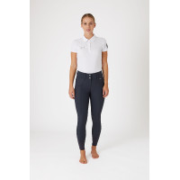 Rijbroek met grip kniestukken en hoge taille Horze Indira dames Inktblauw Rijbroek met grip kniestukken en hoge taille Horze Indira dames Inktblauw
