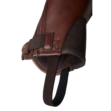 Mini-chaps Horze Wicklow met bloemenperforaties Mini-chaps Horze Wicklow met bloemenperforaties