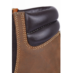 Boots Jodhpur Horze Blake en cuir pour enfant Marron foncé