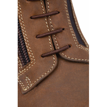 Boots Jodhpur Horze Blake en cuir pour enfant Marron foncé