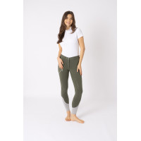 Pantalon d'équitation Horze Felicia fond intégral grip Vert scarabée