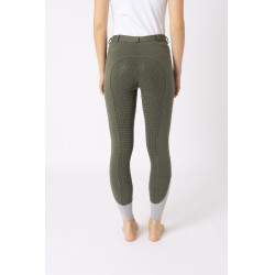Pantalon d'équitation Horze Felicia fond intégral grip Vert scarabée