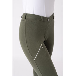 Pantalon d'équitation Horze Felicia fond intégral grip Vert scarabée