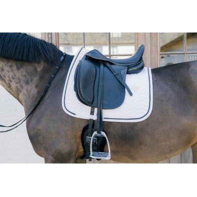 Tapis de selle Metal Chain Dressage Kentucky Blanc