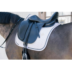 Tapis de selle Metal Chain Dressage Kentucky Blanc