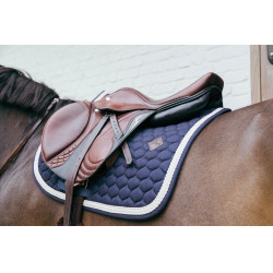 Tapis de selle Plaited Cord Jumping Kentucky Marine Bleu marine