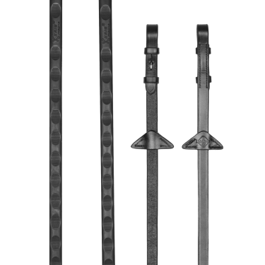 Rênes Magna Grip Rubber LeMieux Noir / argenté