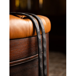 Rênes Magna Grip Rubber LeMieux Marron / argenté