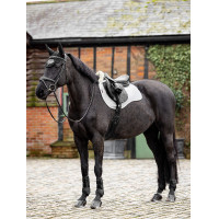 Tapis de selle LeMieux Square mixte doublé sur la moitié en Merino+ Blanc / naturel