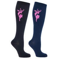 Chaussette d’équitation de compression Janne Covalliero Noir / marine foncé