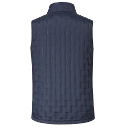 Heren bodywarmer van twee materialen Covalliero Marine Marineblauw