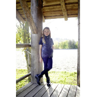 Kinder paardrijlegging Equona Covalliero Bleu foncé