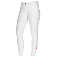 Broek Janne x PinkRibbon full grip dames Covalliero Wit