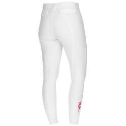 Broek Janne x PinkRibbon full grip dames Covalliero Wit