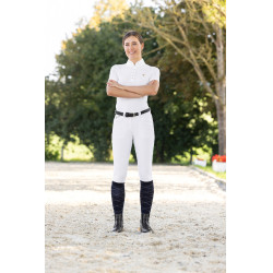 Pantalon Janne x PinkRibbon fond intégral grip femme Covalliero Blanc Pantalon Janne x PinkRibbon fond intégral grip femme Covalliero Blanc