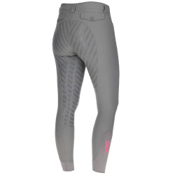 Pantalon Janne x PinkRibbon fond intégral grip femme Covalliero Graphite Gris