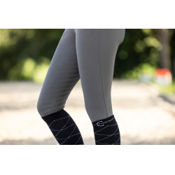 Pantalon Janne x PinkRibbon fond intégral grip femme Covalliero Graphite Gris