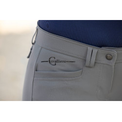 Pantalon Janne x PinkRibbon fond intégral grip femme Covalliero Graphite Gris