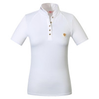 Polo de concours femme Goldana Covalliero Blanc Polo de concours femme Goldana Covalliero Blanc