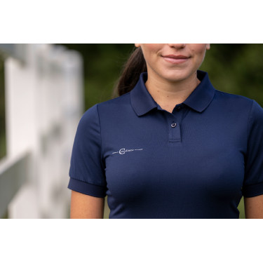 Damespolo met korte mouwen Covalliero Marine Marineblauw