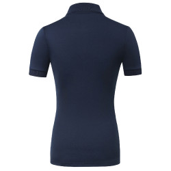 Damespolo met korte mouwen Covalliero Marine Marineblauw