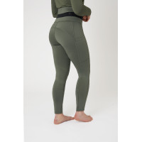 Legging d'équitation B Vertigo Caitlin taille haute et fond intégral femme Vert scarabée
