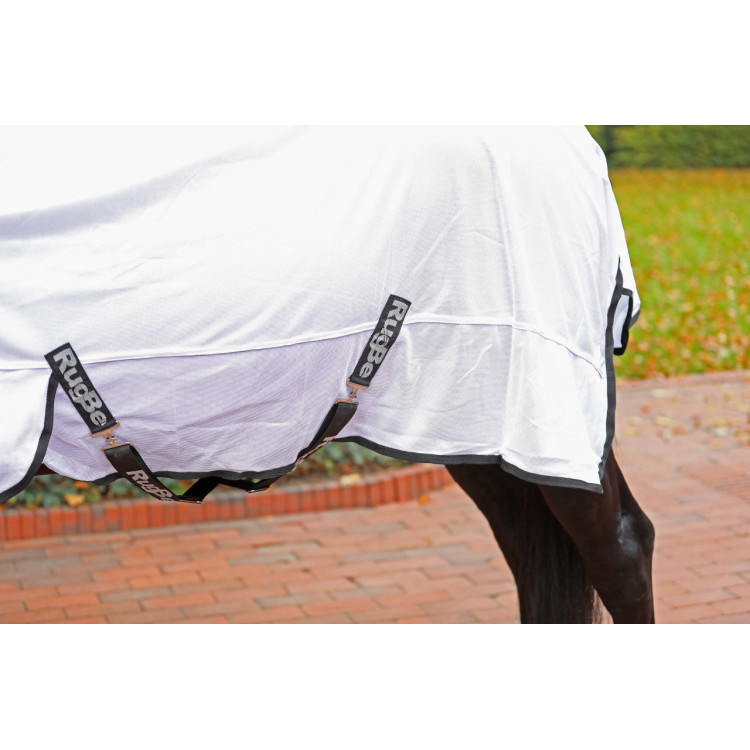 Couverture anti-mouche RugBe SuperFly blanche Covalliero Couverture anti-mouche RugBe SuperFly blanche Covalliero