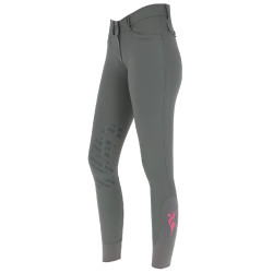 Pantalon Janne x PinkRibbon grip genoux femme Covalliero Graphite Gris
