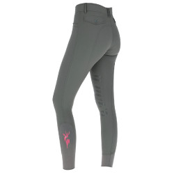 Pantalon Janne x PinkRibbon grip genoux femme Covalliero Graphite Gris