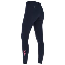 Pantalon Janne x PinkRibbon grip genoux femme Covalliero Marine foncé Bleu