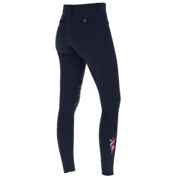 Pantalon Janne x PinkRibbon grip genoux femme Covalliero Marine foncé Bleu