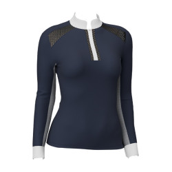 Wedstrijdshirt LeMieux Camille met lange mouwen Marine oud model Marineblauw