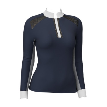 Wedstrijdshirt LeMieux Camille met lange mouwen Marine oud model Marineblauw