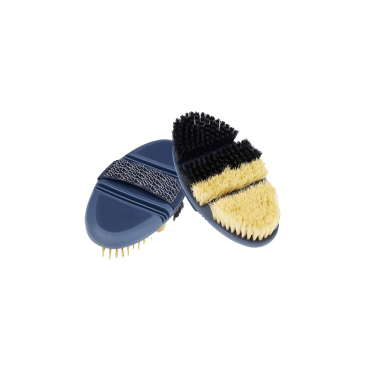 Brosse Flexi Half & Half Grooming LeMieux Marine Bleu marine