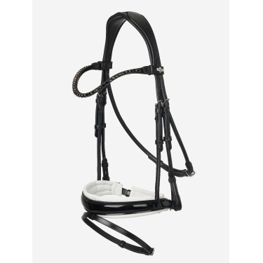 Bridon LeMieux Kudos Patent dressuur Zwart / wit Bridon LeMieux Kudos Patent dressuur Zwart / wit