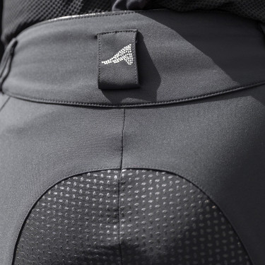 Rijbroek Easy Rider Queen Diamond Siliconen grip zitvlak Zwart