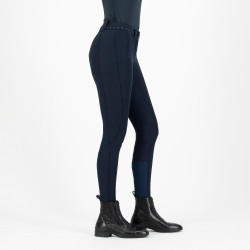 Pantalon d'équitation Easy Rider Queen Diamond Fond de peau Nuit Bleu marine