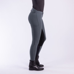 Easy Rider Queen Diamond Rijbroek Met Leren Zitvlak Donkere bever Grijs