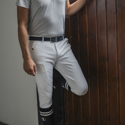 Pantalon d'équitation sans couture grips genoux homme KLkoa Kingsland Beige pavé Pantalon d'équitation sans couture grips genoux homme KLkoa Kingsland Beige pavé
