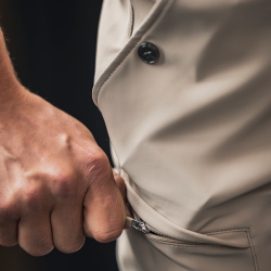 Naadloze rijbroek met volledig zitvlak voor heren KLkoa Kingsland Beige klinker