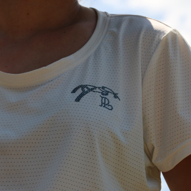T-shirt Tecty Pénélope korte mouwen Ecru Wit