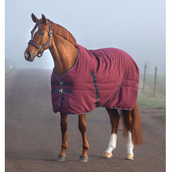 Couverture de box Horseware Rambo 100g Bordeaux / bordeaux / marine