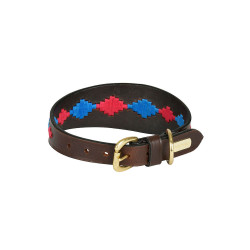 Collier pour chien Weatherbeeta cuir Polo Lurcher Marron beaufort / rose / bleu Collier pour chien Weatherbeeta cuir Polo Lurcher Marron beaufort / rose / bleu
