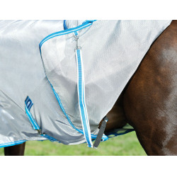 Weerbestendige ComFiTec Hexi Shield Combo vliegen deken Zilver / marineblauw