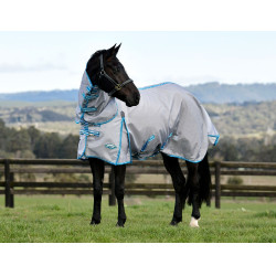 Weerbestendige ComFiTec Hexi Shield Combo vliegen deken Zilver / marineblauw